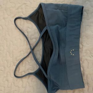 Blue sports bra
